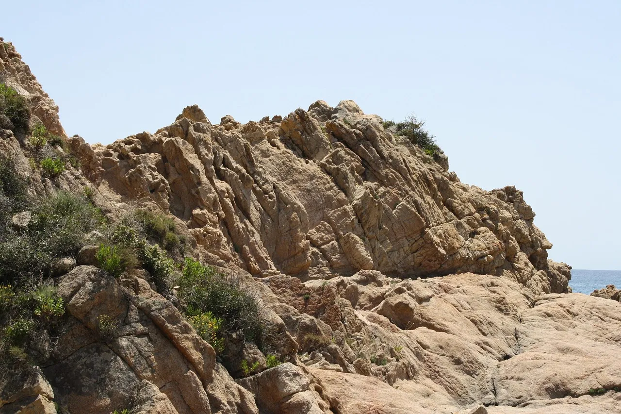 Cliffs and turquoise water on the Mediterranean coast