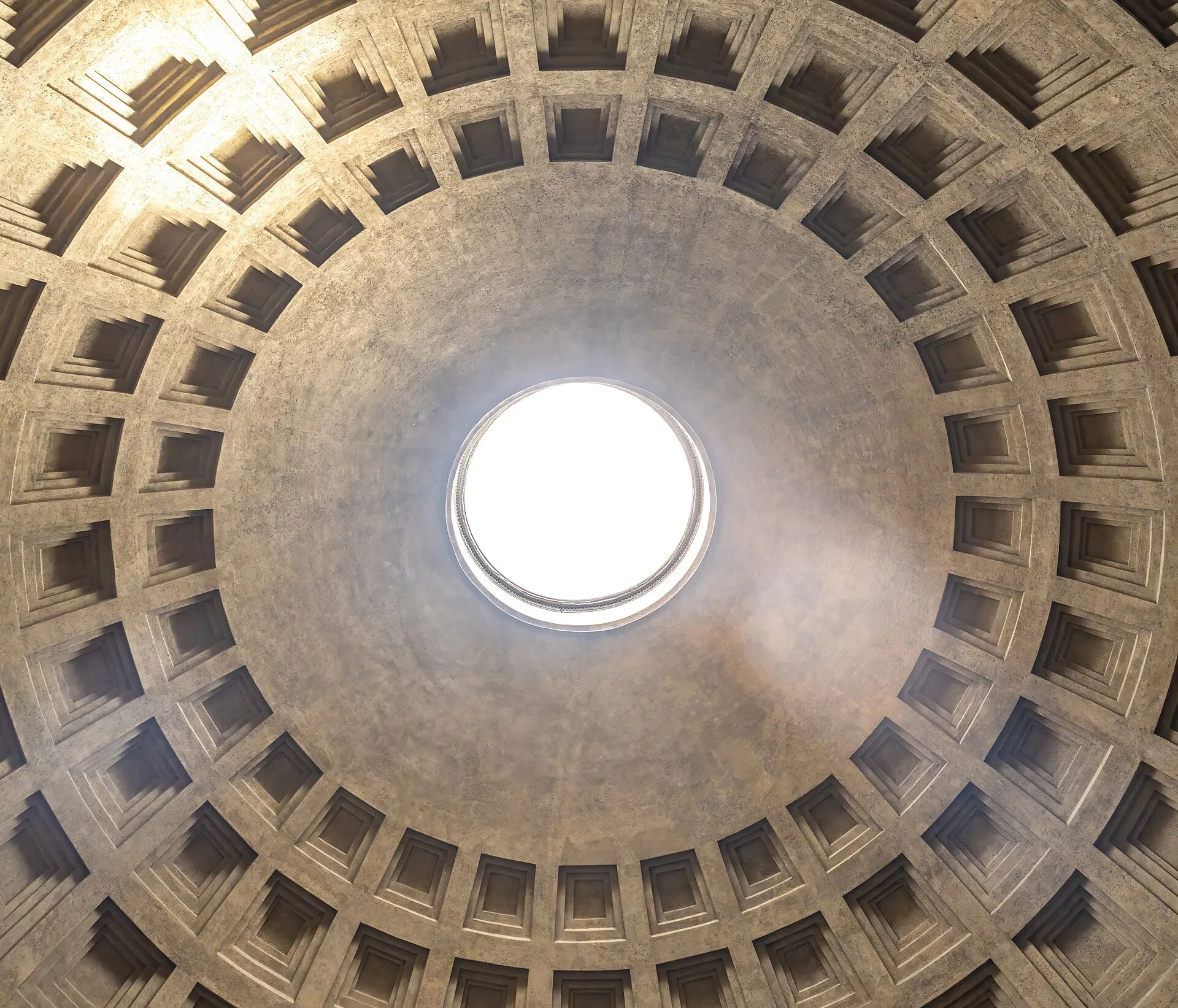 The coffered dome and oculus of the Pantheon in Rome