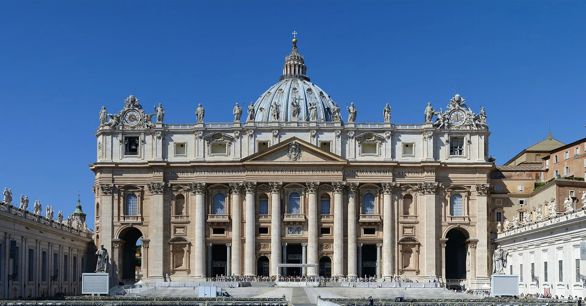 St Peter's Basilica and St Peter's Square in Vatican City, Rome