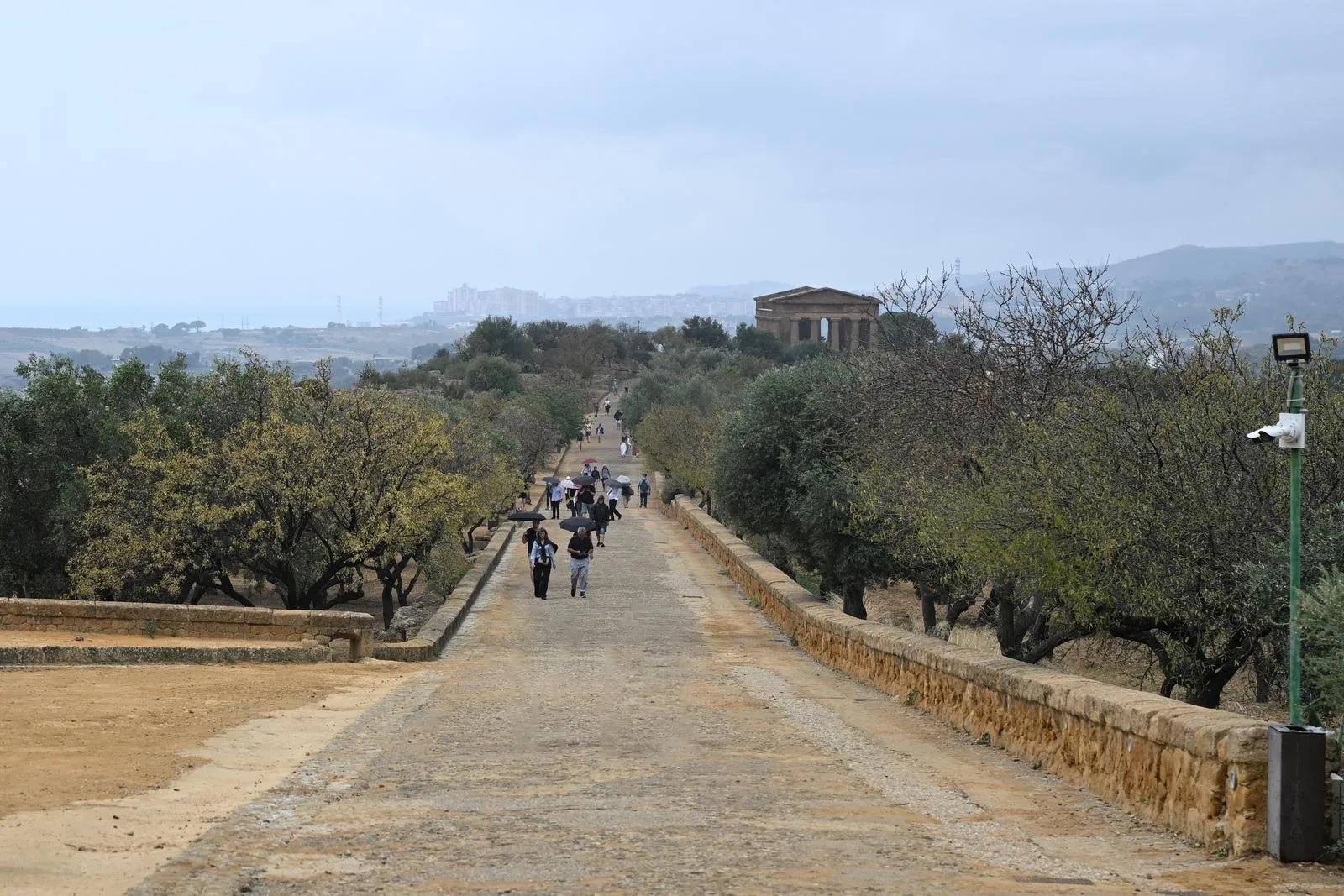 The Temple of Concordia and the Via Sacra in the Valley of the Temples at Agrigento, Sicily